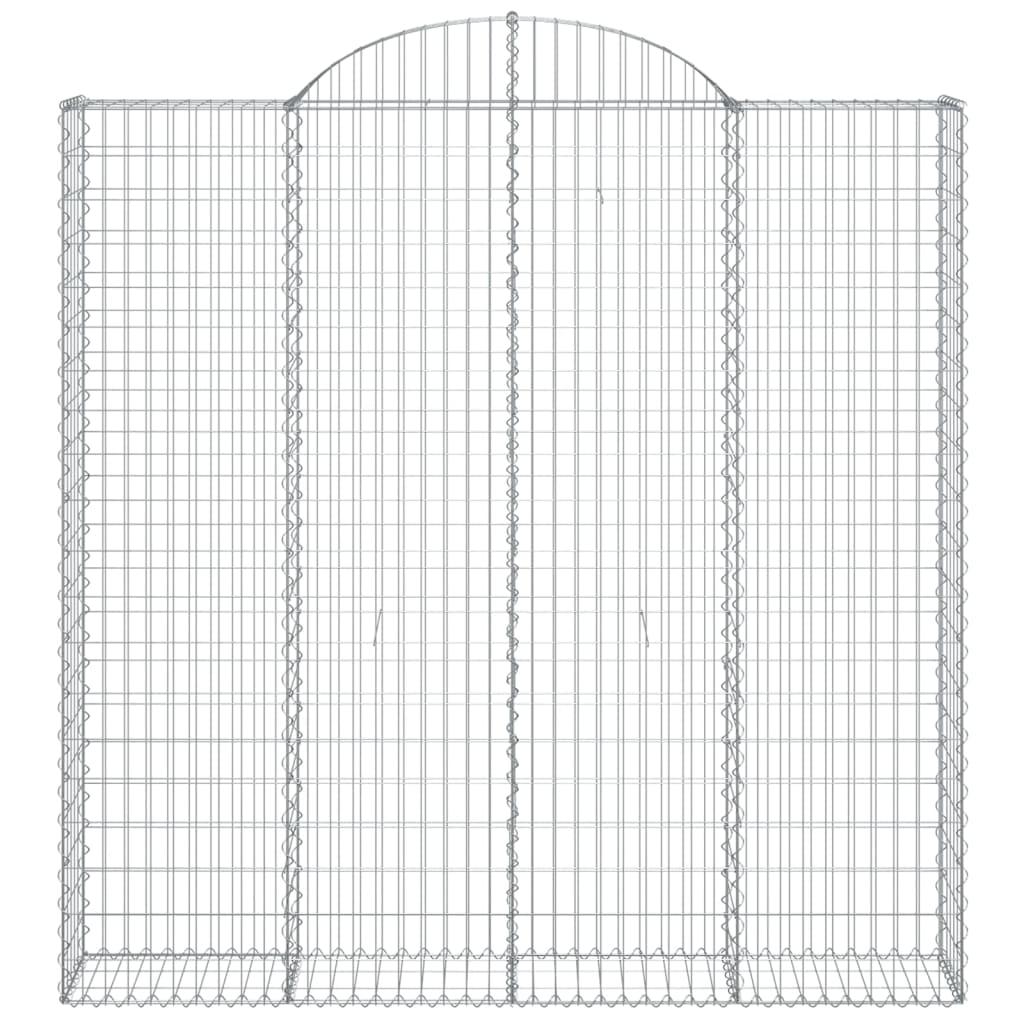 vidaXL Arched Gabion Baskets 3 pcs 200x30x200/220 cm Galvanised Iron