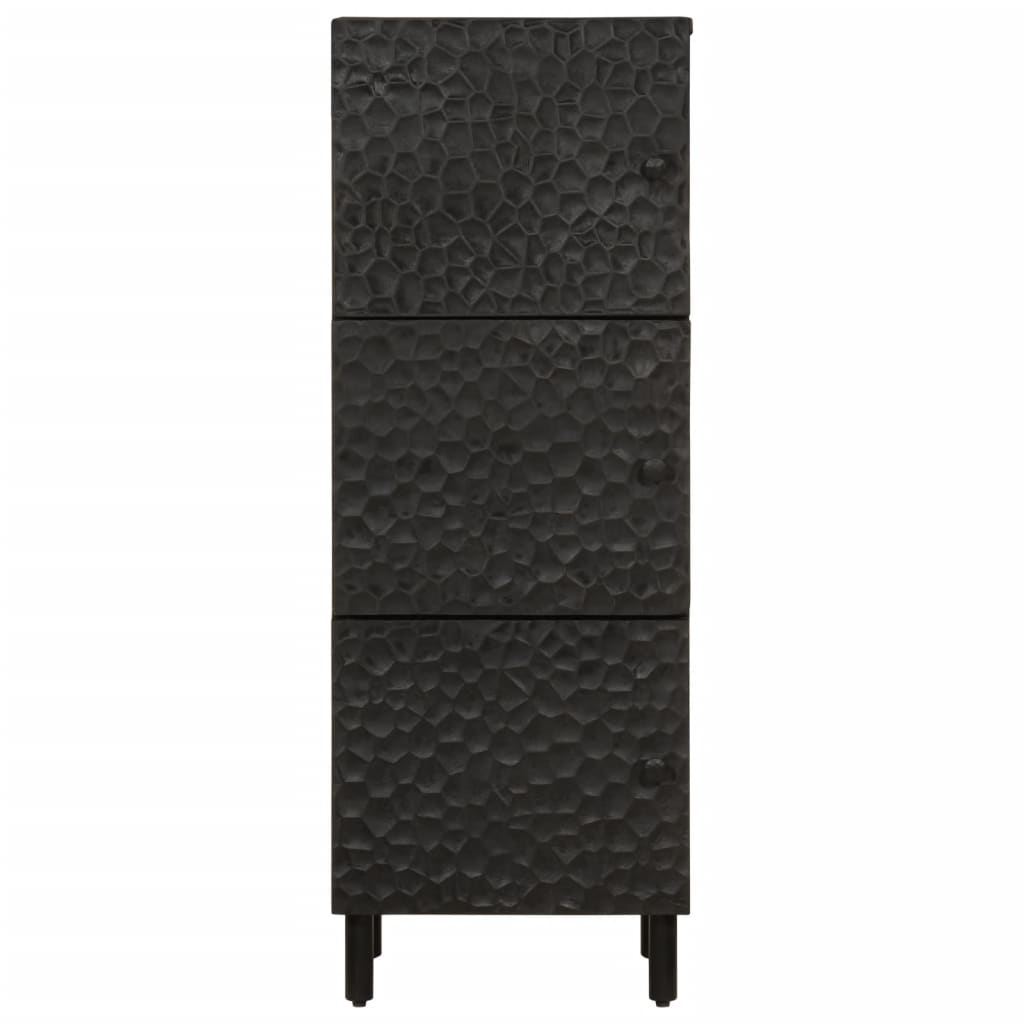 vidaXL Highboard Black 40x33x110 cm Solid Wood Mango