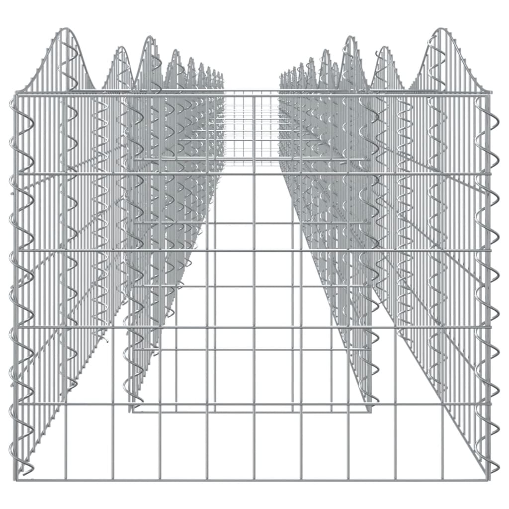 vidaXL Arched Gabion Raised Bed 800x50x50 cm Galvanised Iron