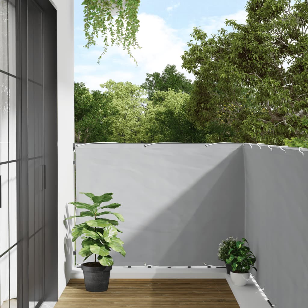 vidaXL Balcony Privacy Screen Grey 600x120 cm PVC