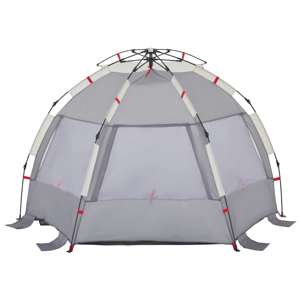 vidaXL Beach Tent 2-Person Grey Quick Release Waterproof