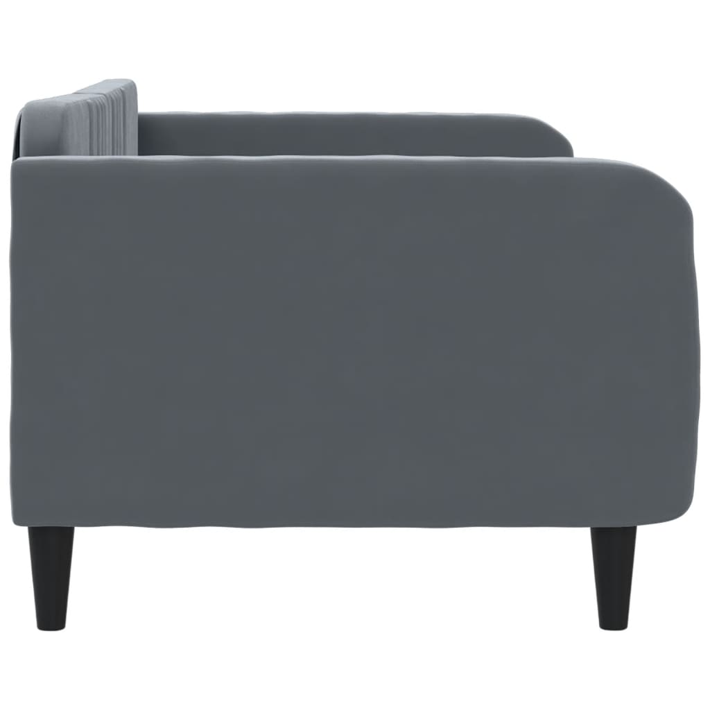 vidaXL Day Bed without Mattress Dark Grey 90x190 cm Single Velvet