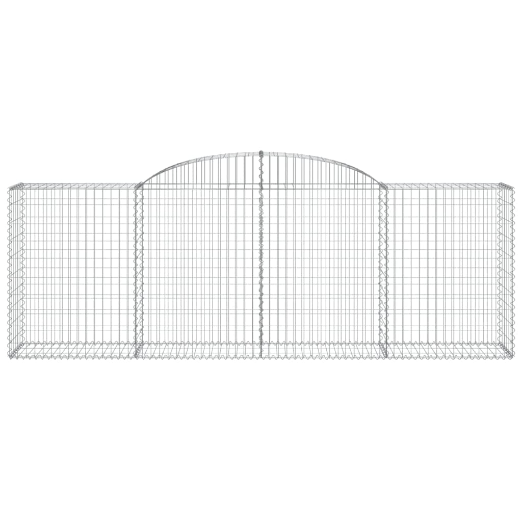 vidaXL Arched Gabion Baskets 20 pcs 300x50x100/120 cm Galvanised Iron