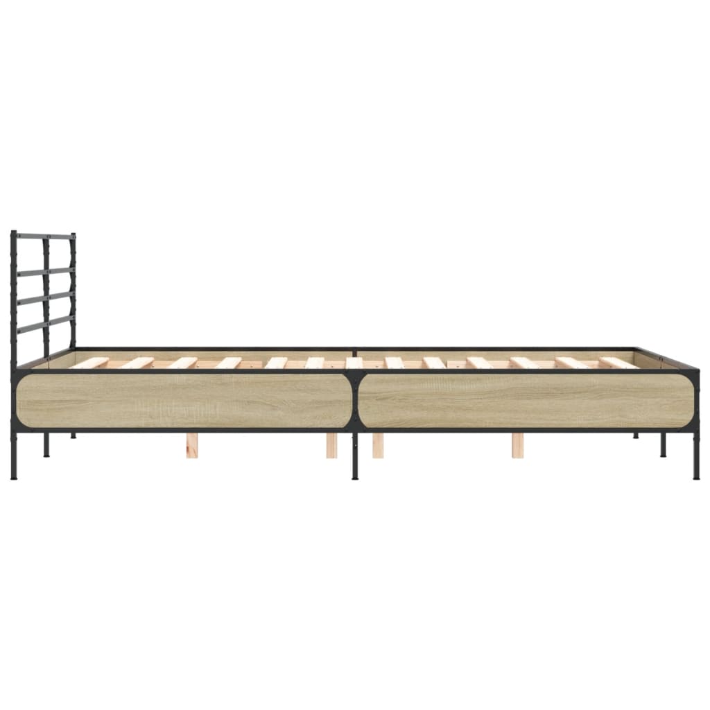 vidaXL Bed Frame without Mattress Sonoma Oak 135x190 cm Double