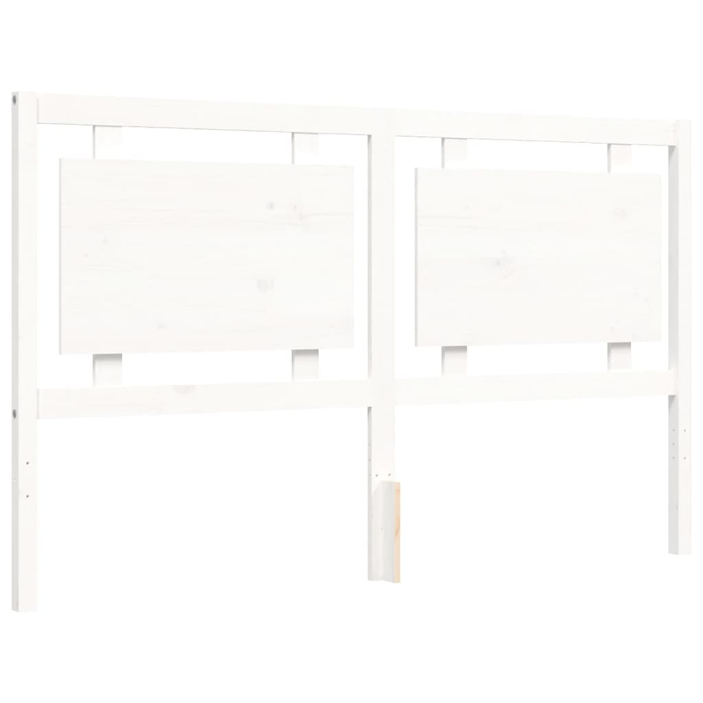 vidaXL Bed Frame without Mattress White 160x200 cm Solid Wood