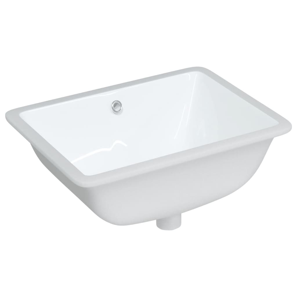 vidaXL Bathroom Sink White 52x38.5x19.5 cm Rectangular Ceramic