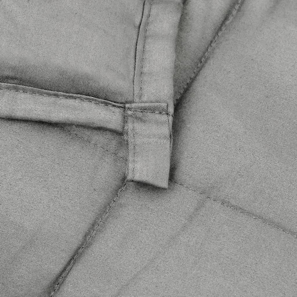 vidaXL Weighted Blanket Grey 200x225 cm 9 kg Fabric