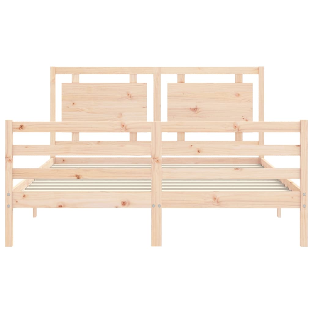 vidaXL Bed Frame without Mattress King Size Solid Wood