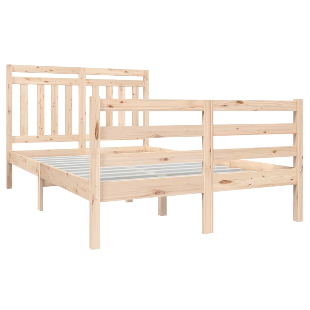 vidaXL Bed Frame without Mattress Small Double Solid Wood