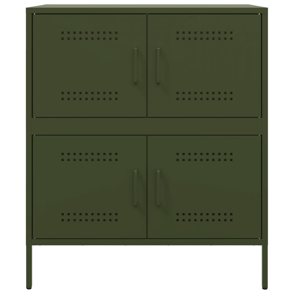 vidaXL Sideboard Olive Green 68x39x79 cm Steel