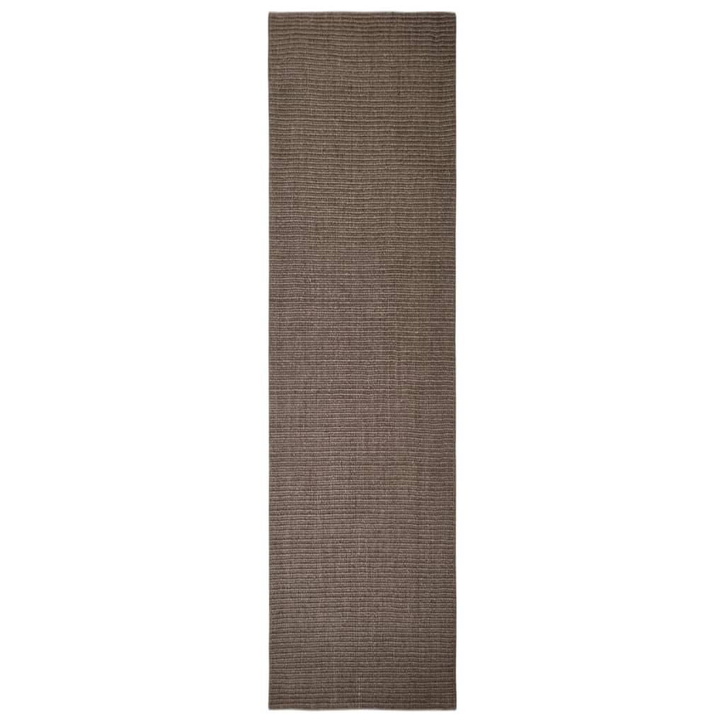 vidaXL Rug Natural Sisal 80x300 cm Brown