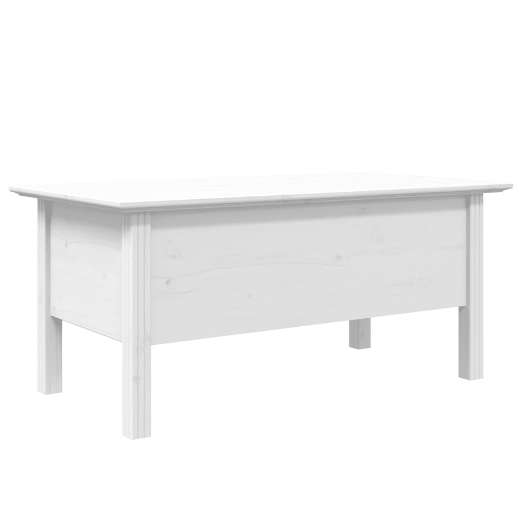 vidaXL Coffee Table BODO White 100x55x45 cm Solid Wood Pine