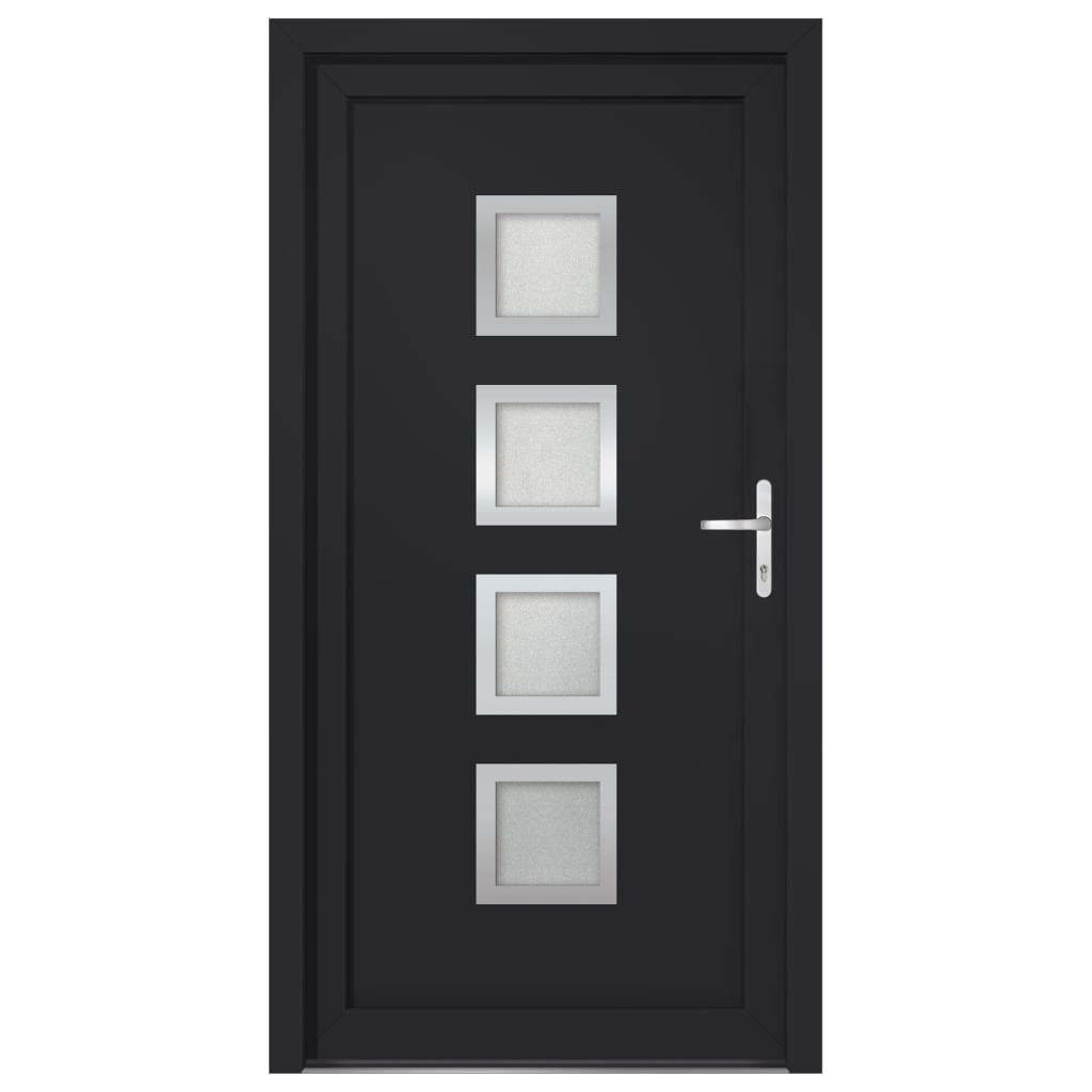 vidaXL Front Door Anthracite 108x200 cm PVC