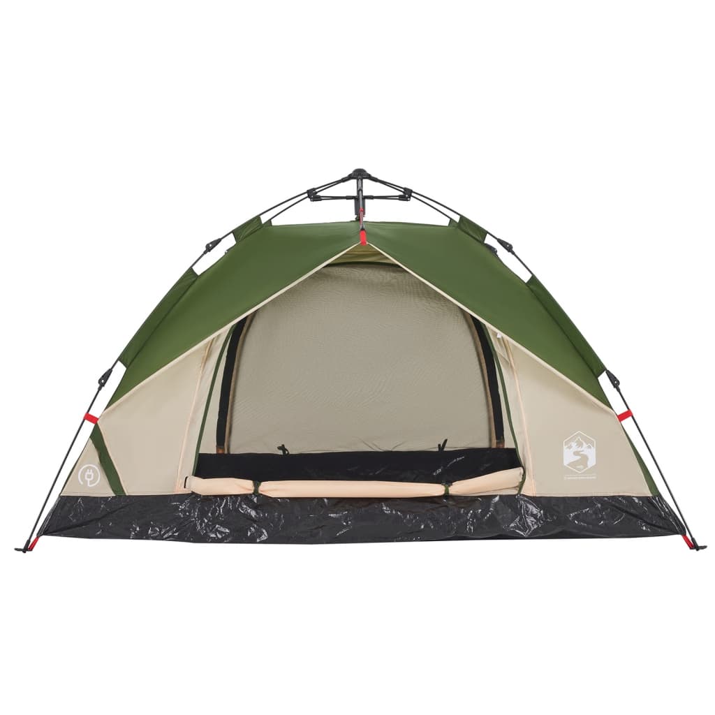 vidaXL Camping Tent Dome 2-Person Green Quick Release