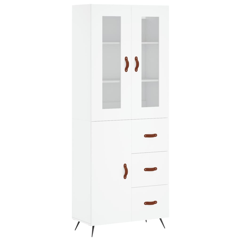 vidaXL Highboard White 69.5x34x180 cm Engineered Wood