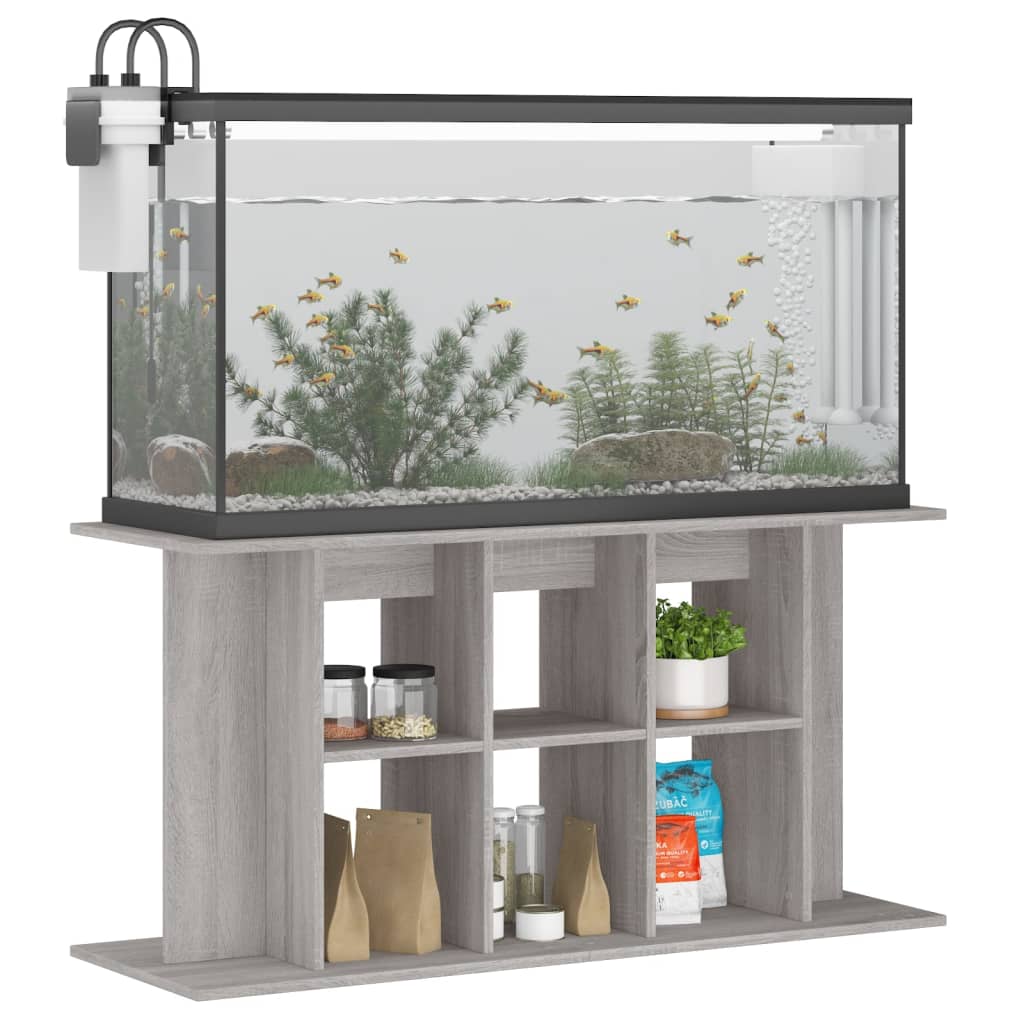 vidaXL Aquarium Stand Grey Sonoma 120x40x60 cm Engineered Wood