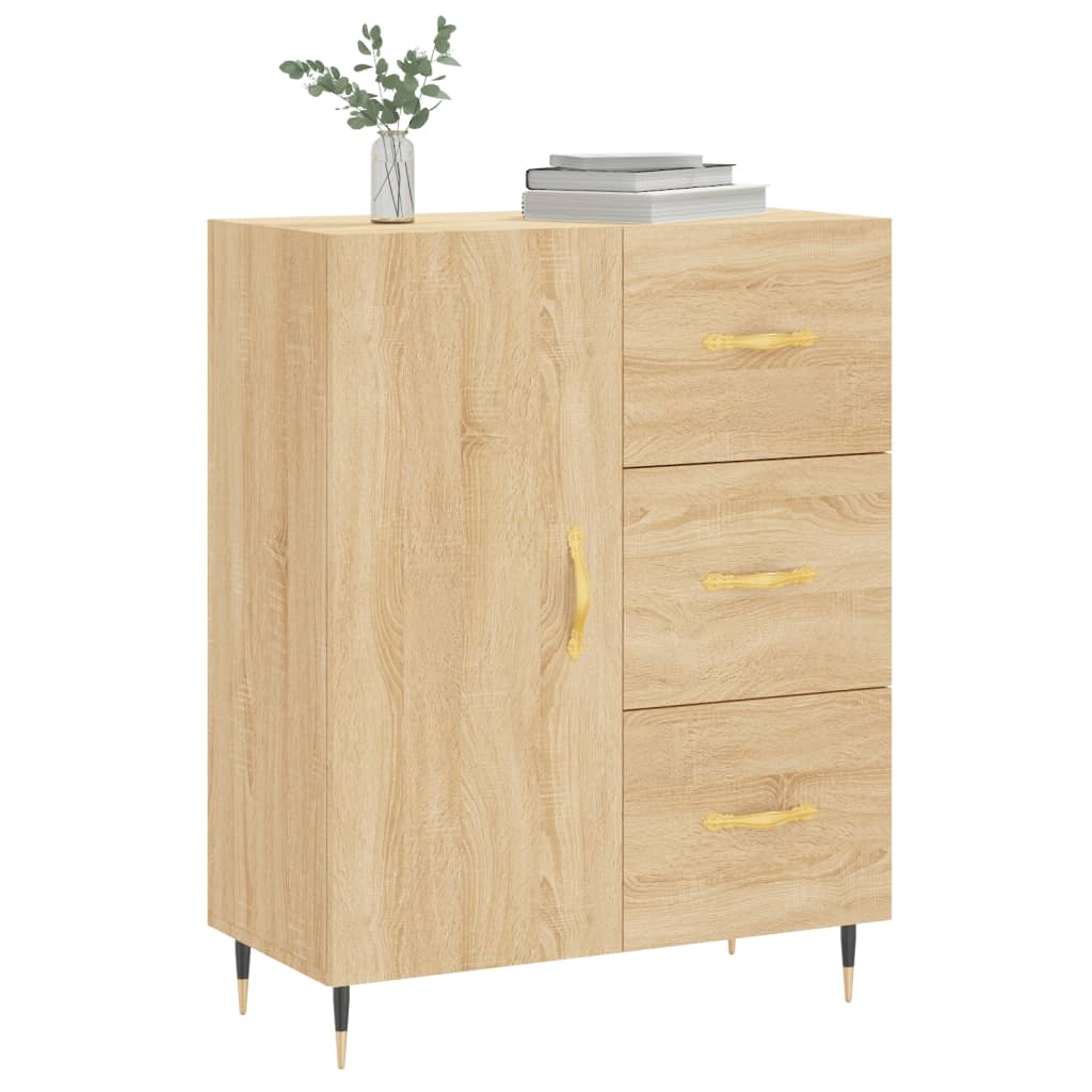 vidaXL Sideboard Sonoma Oak 69.5x34x90 cm Engineered Wood