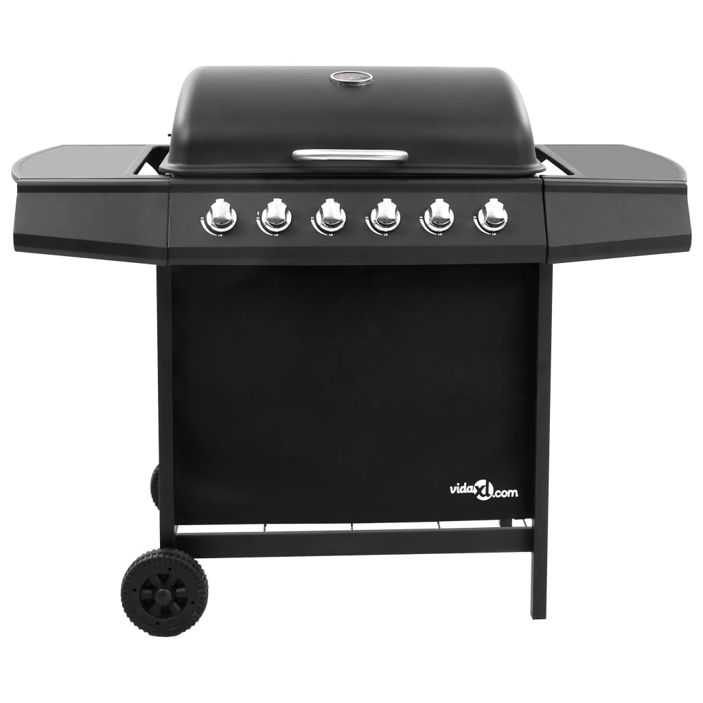 vidaXL Gas BBQ Grill with 6 Burners Black