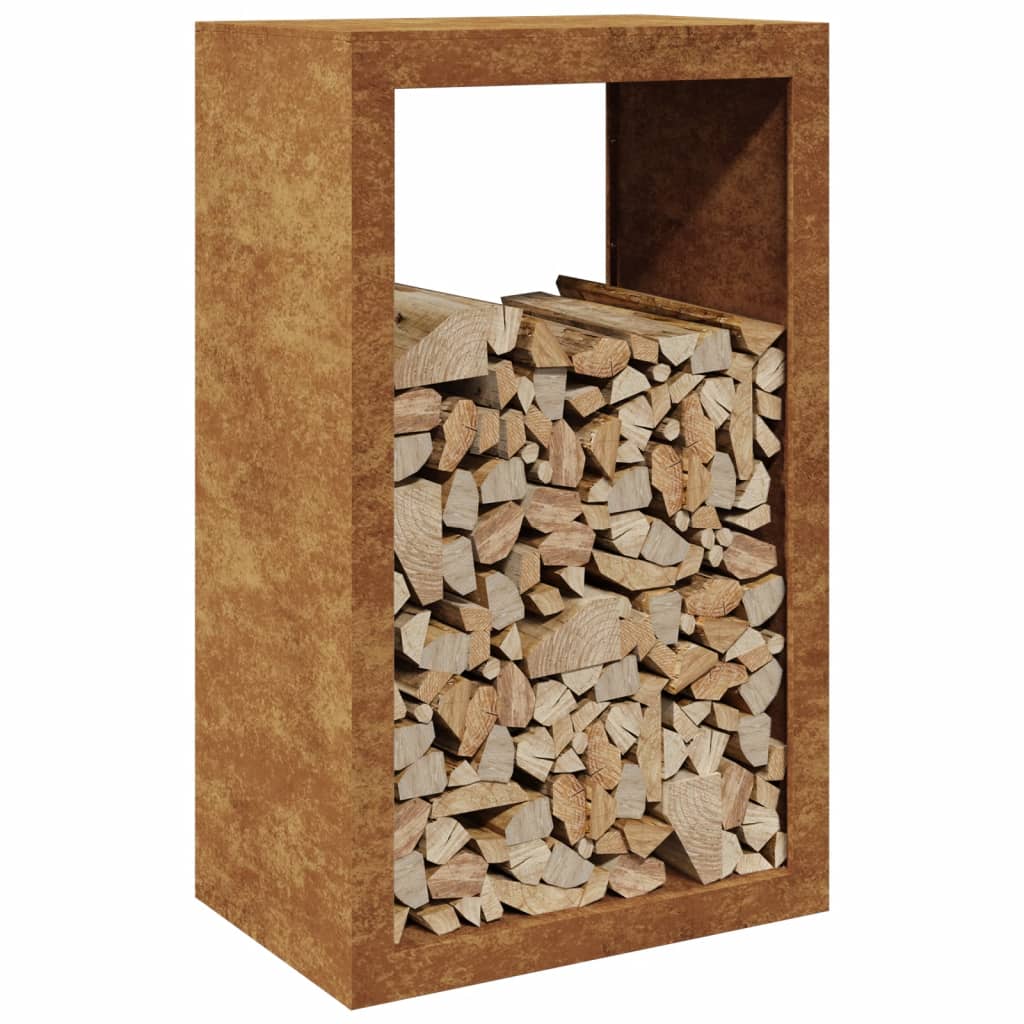 vidaXL Firewood Rack 60x40x100 cm Corten Steel