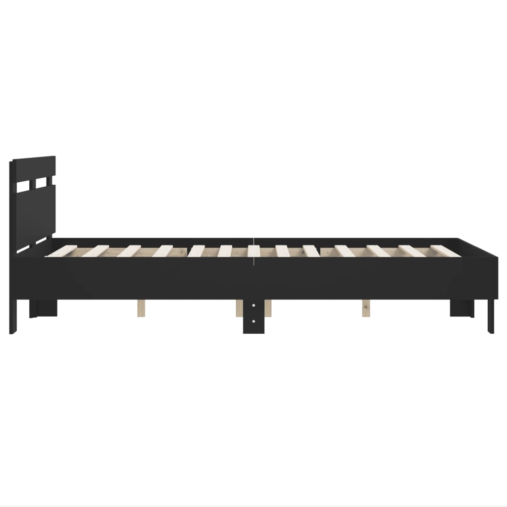 vidaXL Bed Frame without Mattress Black 135x190 cm Double