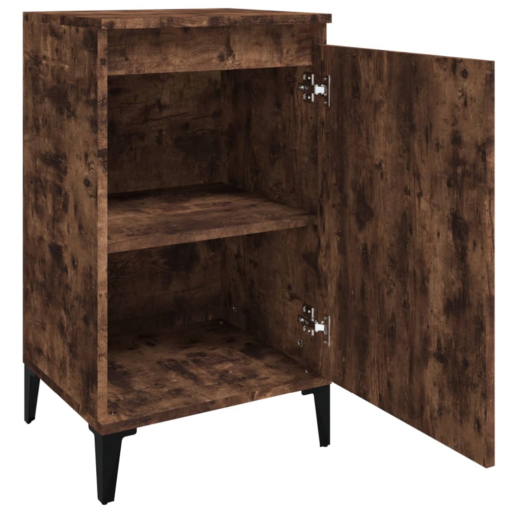 vidaXL Bedside Cabinet Smoked Oak 40x35x70 cm Engineered Wood