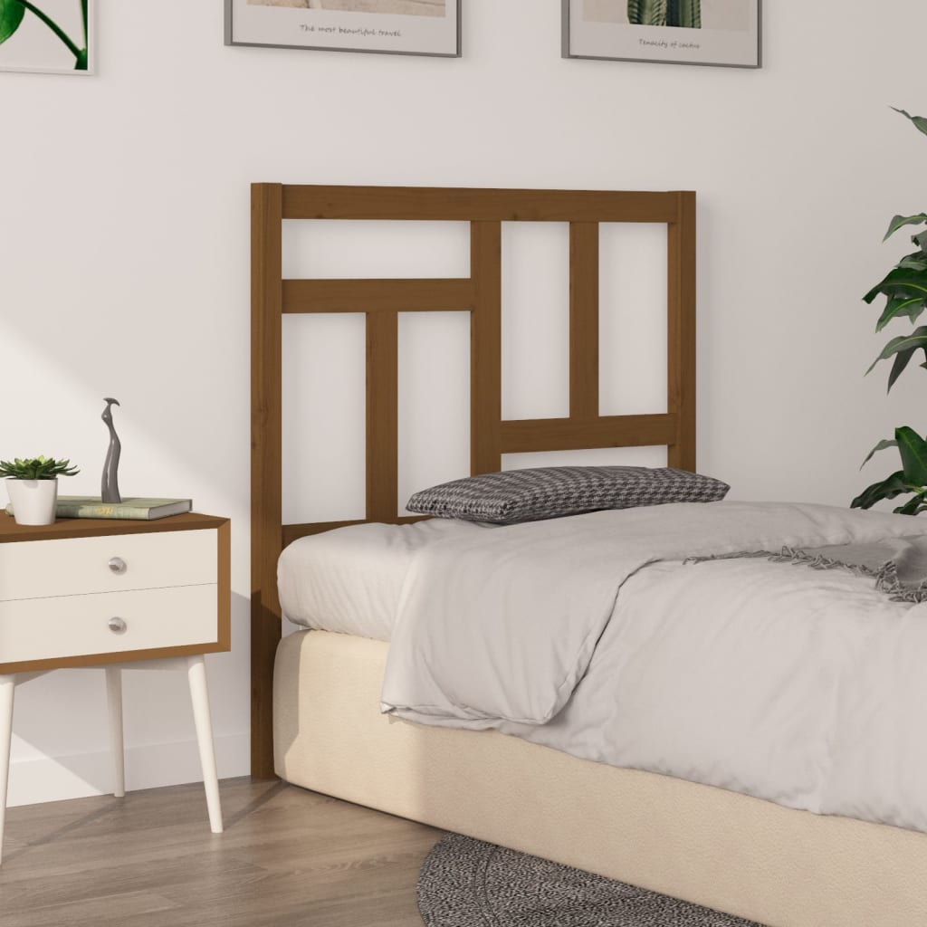 vidaXL Bed Headboard Honey Brown 95.5x4x100 cm Solid Wood Pine