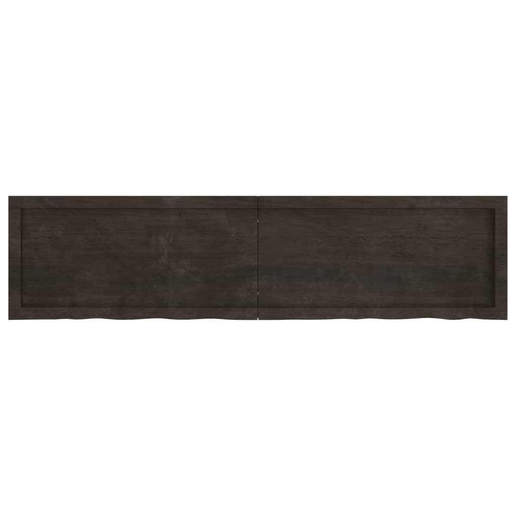 vidaXL Bathroom Countertop Dark Brown 160x40x(2-6) cm Treated Solid Wood