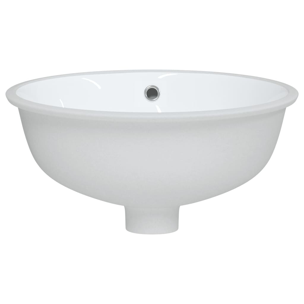 vidaXL Bathroom Sink White 38.5x33.5x19 cm Oval Ceramic