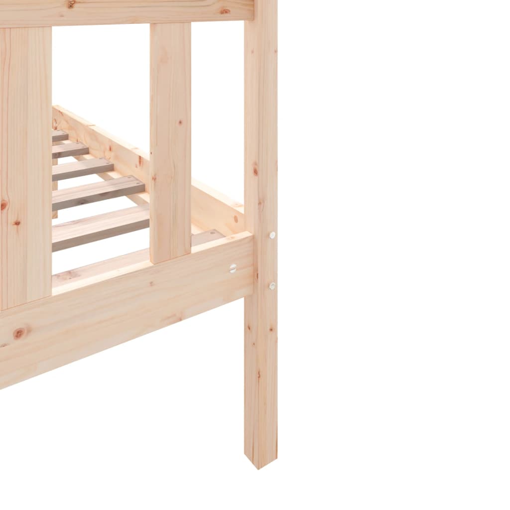 vidaXL Bed Frame without Mattress Solid Wood Pine Small Single