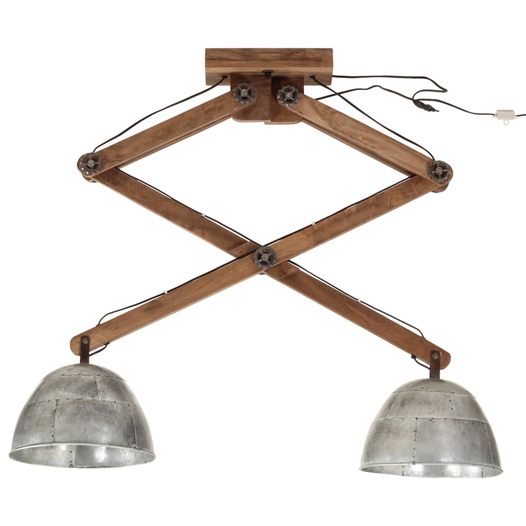 vidaXL Ceiling Lamp 25 W Vintage Silver 29x18x85 cm E27