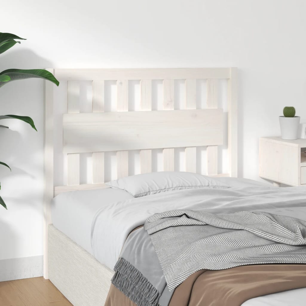 vidaXL Bed Headboard White 105.5x4x100 cm Solid Wood Pine