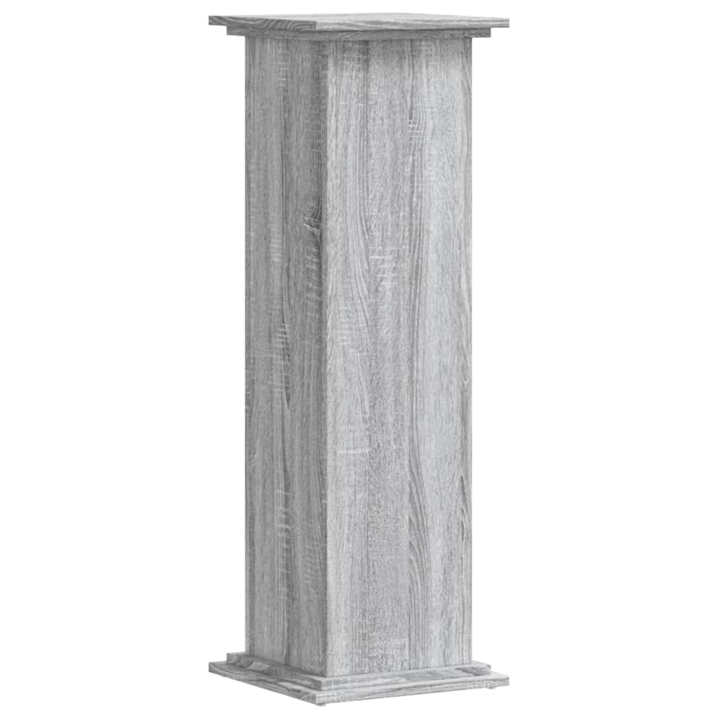 vidaXL Plant Stand Grey Sonoma 33x33x100 cm Engineered Wood