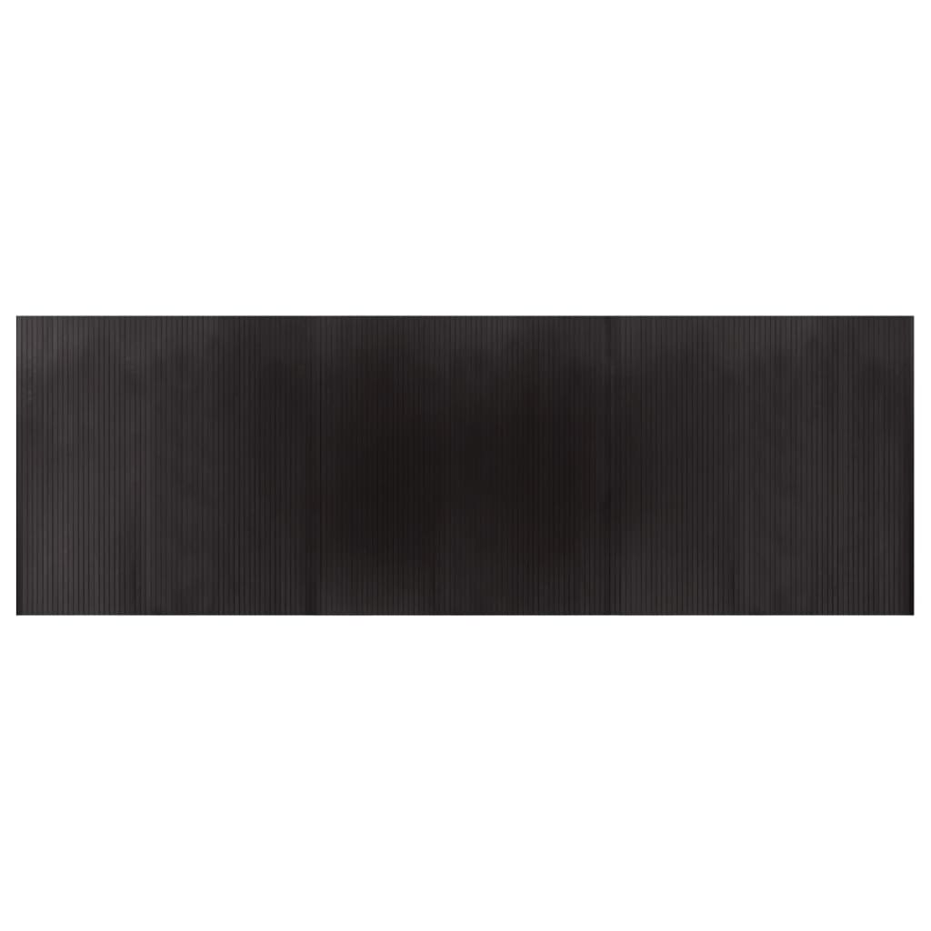 vidaXL Rug Rectangular Dark Brown 100x300 cm Bamboo