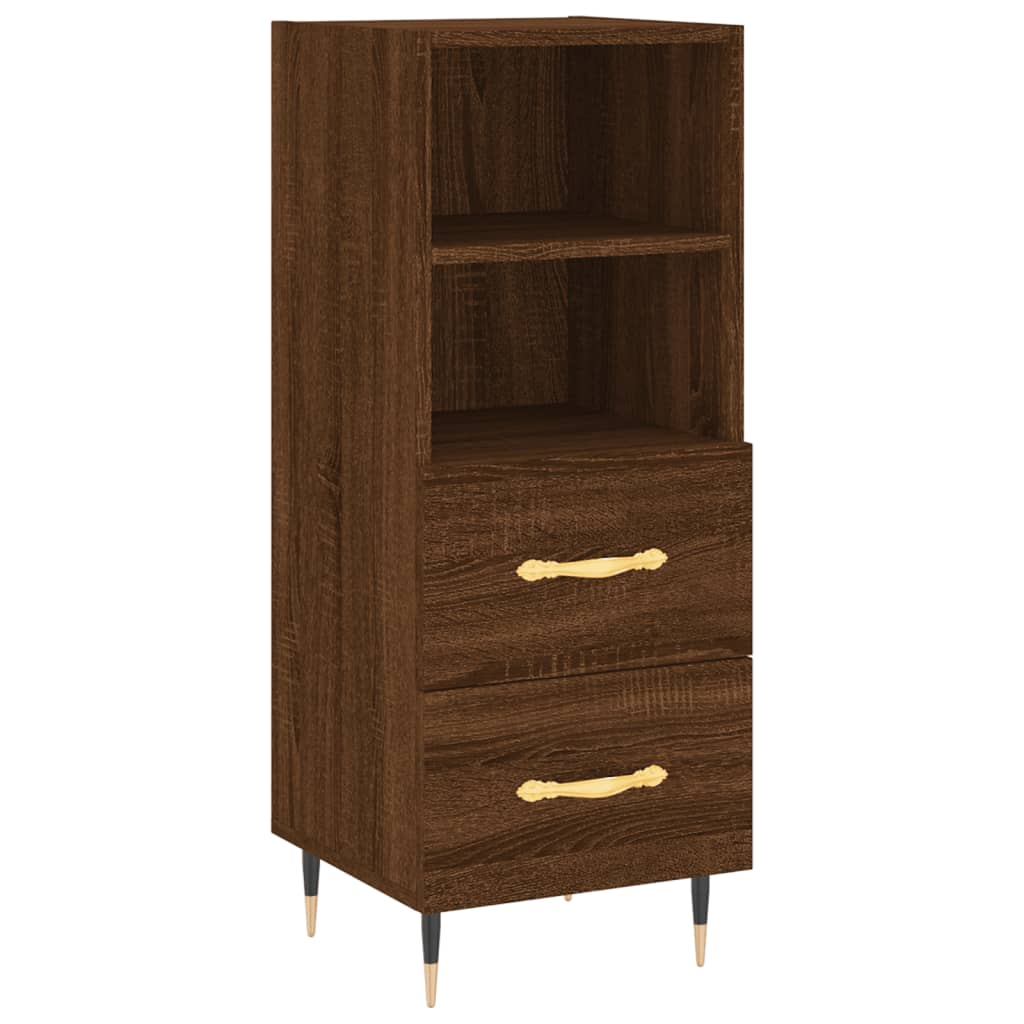 vidaXL Highboard Brown Oak 34.5x34x180 cm Engineered Wood