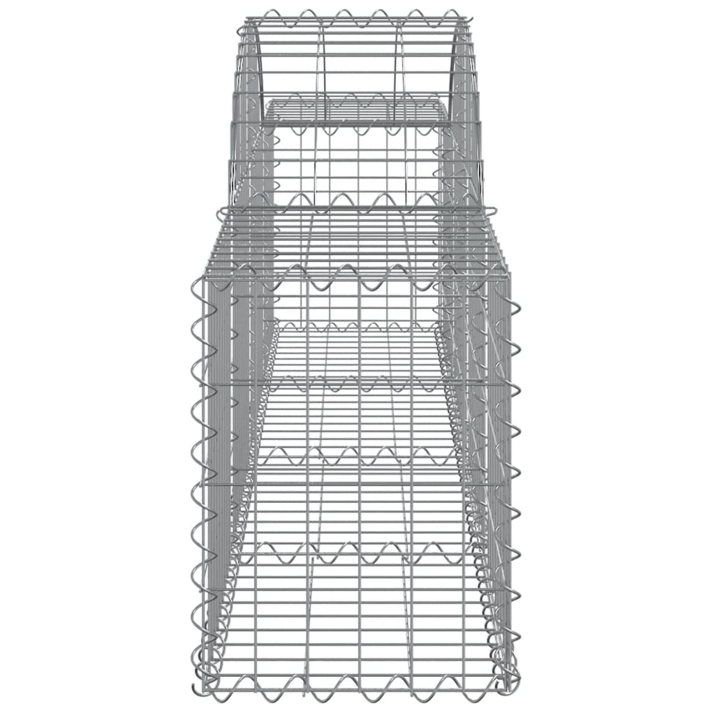 vidaXL Arched Gabion Baskets 10 pcs 200x30x40/60 cm Galvanised Iron