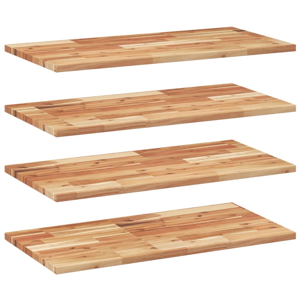 vidaXL Floating Shelves 4 pcs 60x40x2 cm Oil Finished Solid Wood Acacia