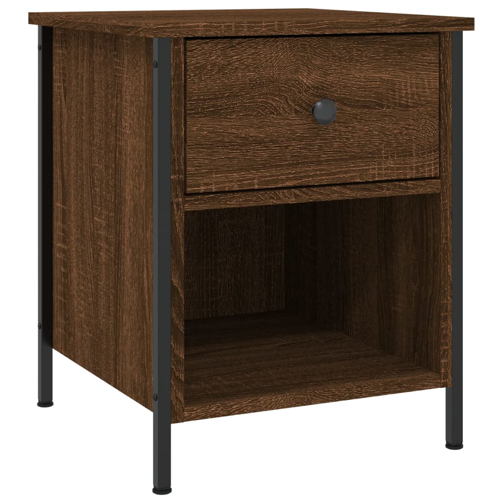 vidaXL Bedside Cabinet Brown Oak 40x42x50 cm Engineered Wood