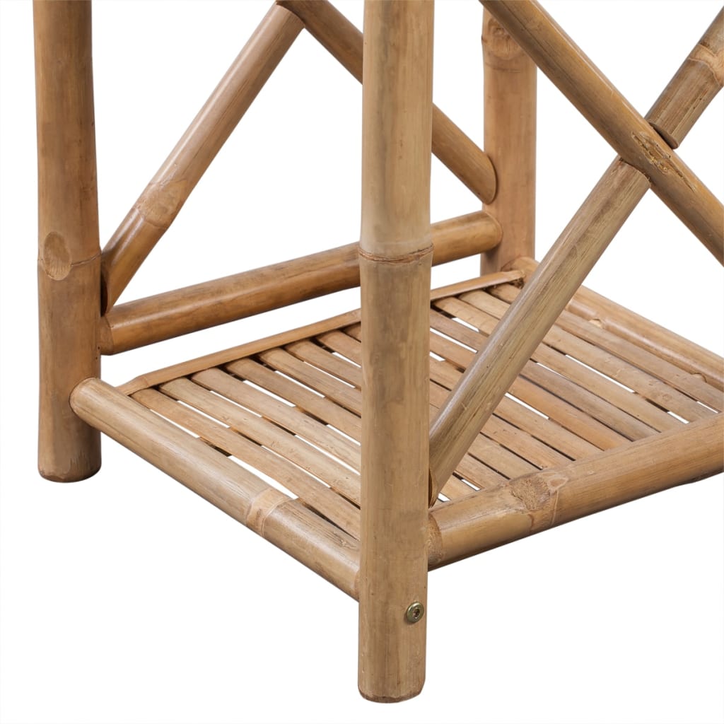 vidaXL 3-Tier Square Bamboo Shelf