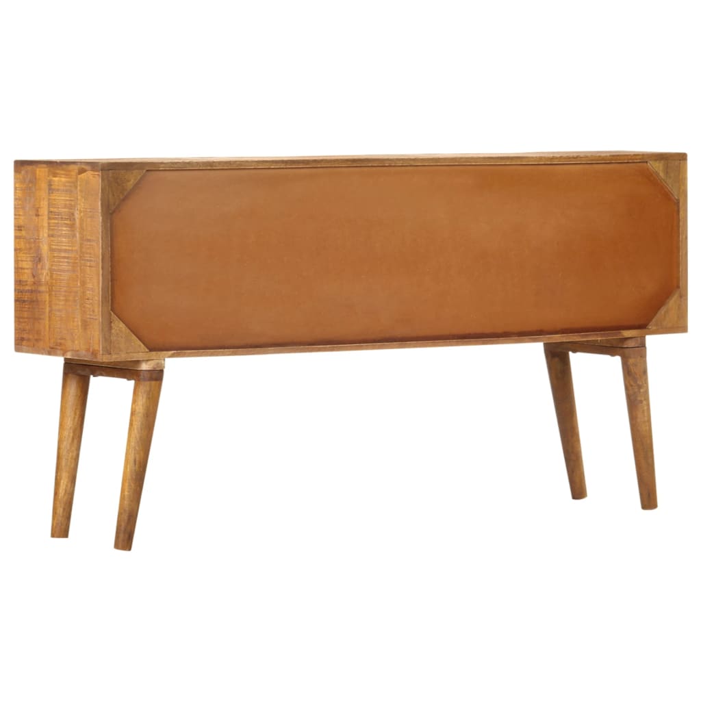 vidaXL Sideboard with Printed Pattern 130x30x70 cm Solid Mango Wood