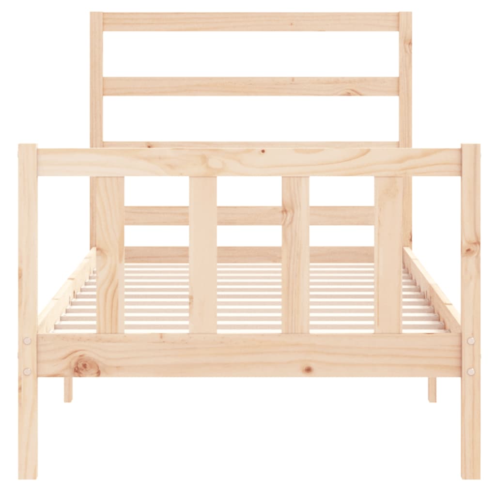 vidaXL Bed Frame without Mattress 90x190 cm Single Solid Wood Pine