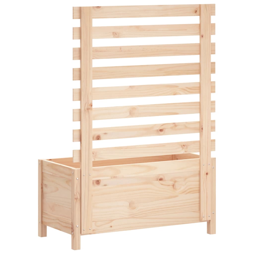 vidaXL Garden Planter with Rack 79x39.5x114 cm Solid Wood Pine