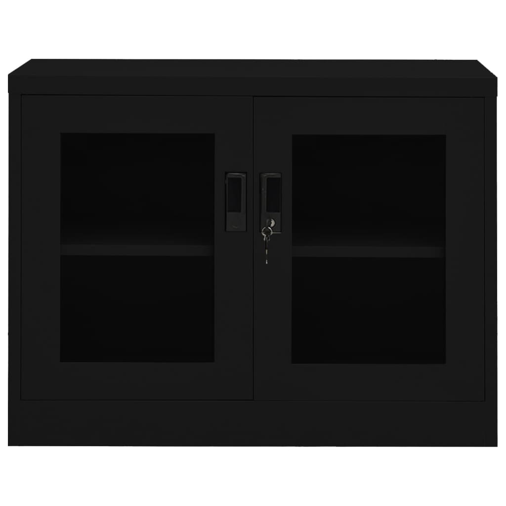 vidaXL Office Cabinet Black 90x40x70 cm Steel