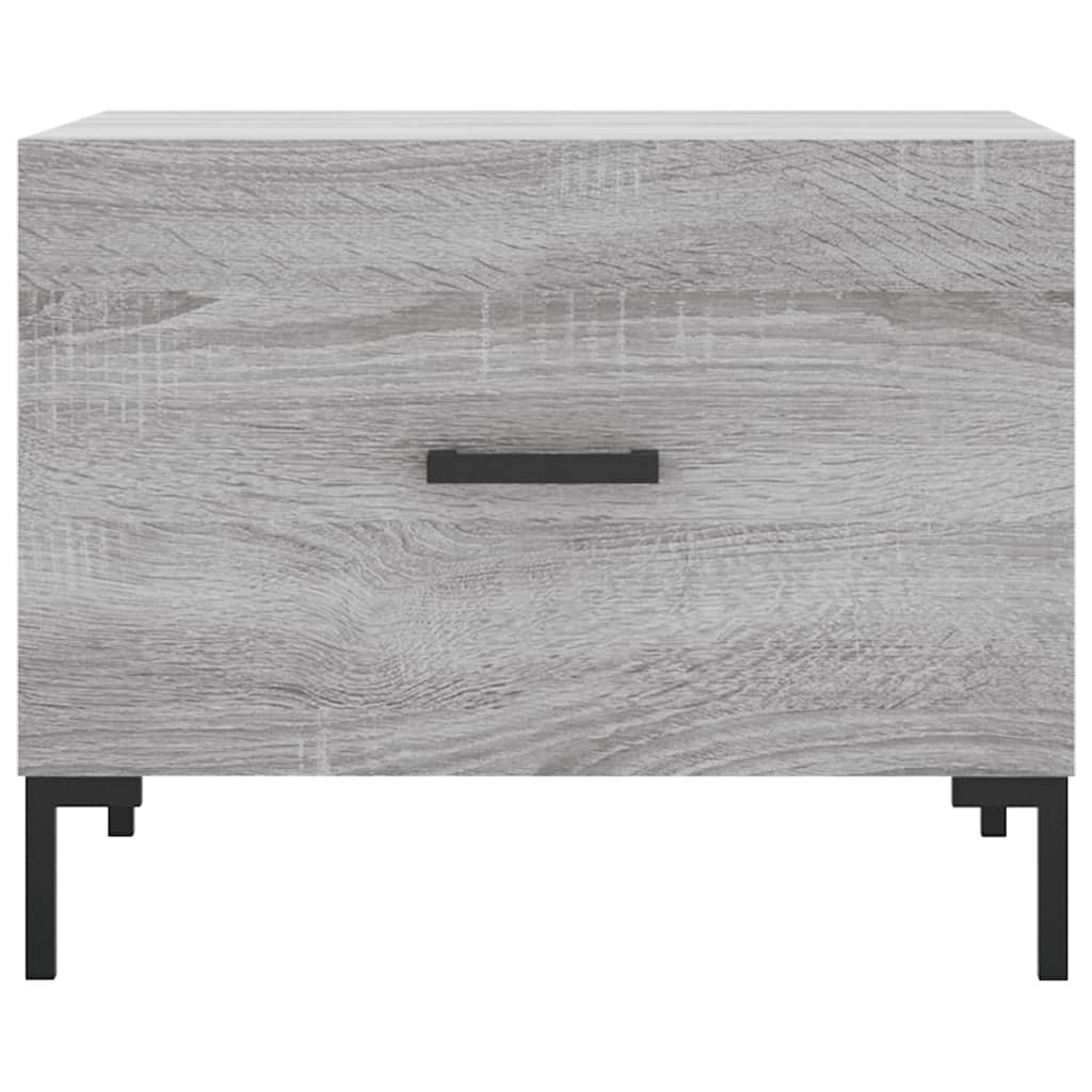 vidaXL Coffee Table Grey Sonoma 50x50x40 cm Engineered Wood