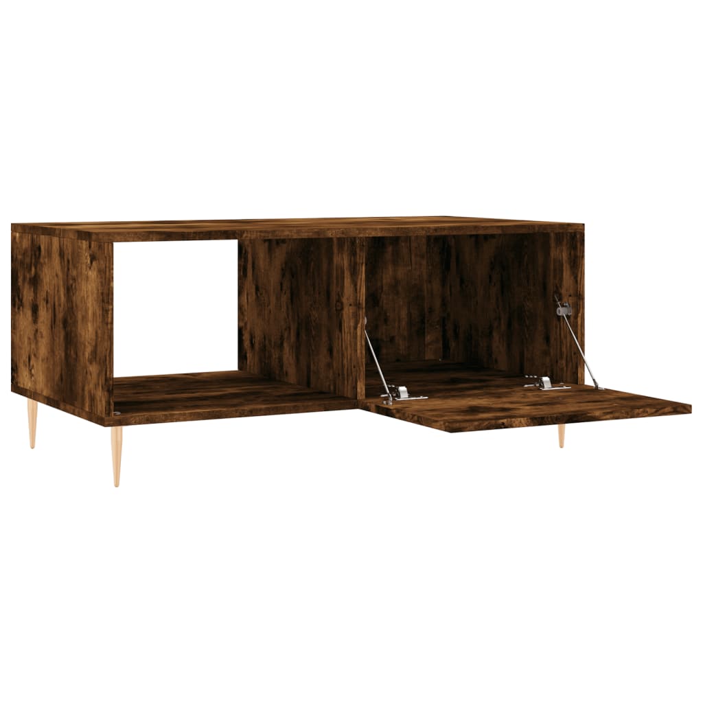 vidaXL Coffee Table Smoked Oak 90x50x40 cm Engineered Wood