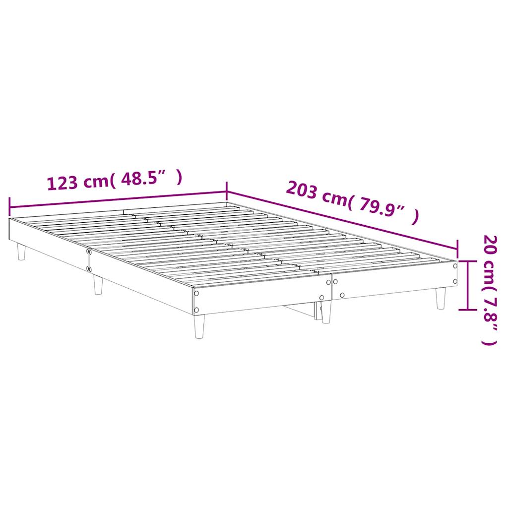 vidaXL Bed Frame without Mattress Concrete Grey 120x200 cm