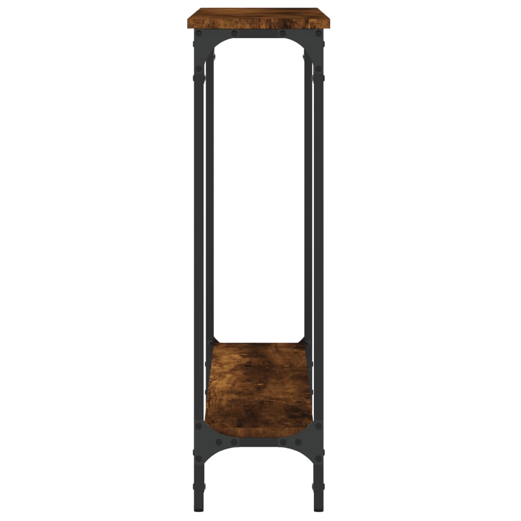 vidaXL Console Table Smoked Oak 100x22.5x75 cm Engineered Wood