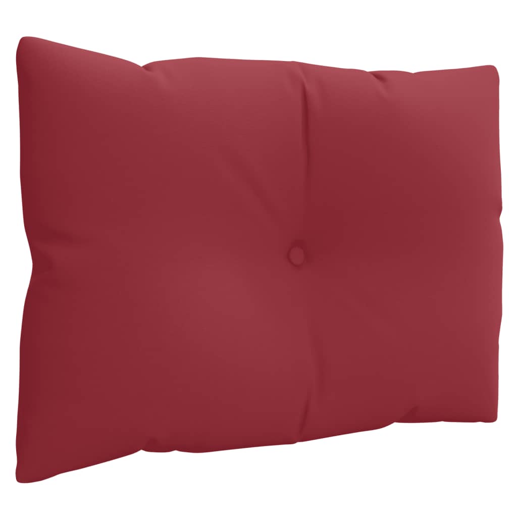 vidaXL Pallet Cushions 3 pcs Wine Red Fabric