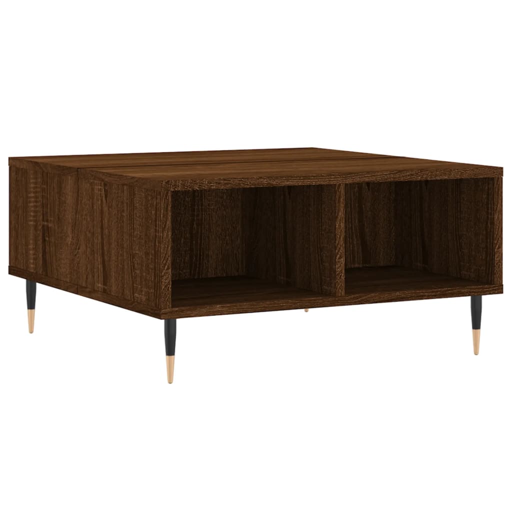 vidaXL Coffee Table Brown Oak 60x60x30 cm Engineered Wood