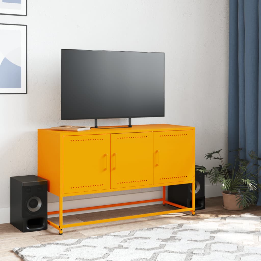 vidaXL TV Cabinet Mustard Yellow 100.5x39x60.5 cm Steel