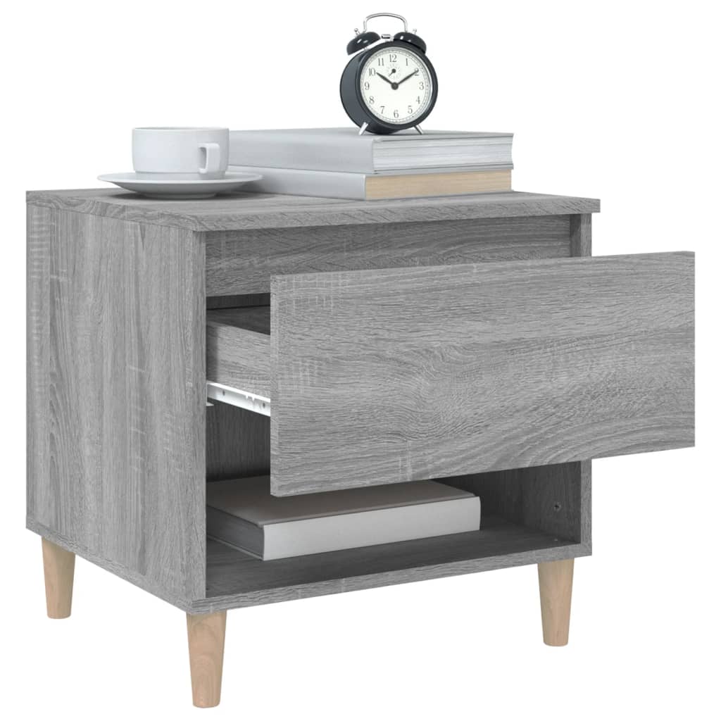 vidaXL Bedside Table Grey Sonoma 50x46x50 Engineered Wood